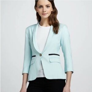 Smythe / Robin Light Blue Mint Shawl
Collar Blazer